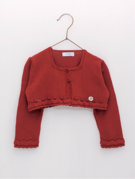 Chaqueta escote semicuadrado empiece ondas