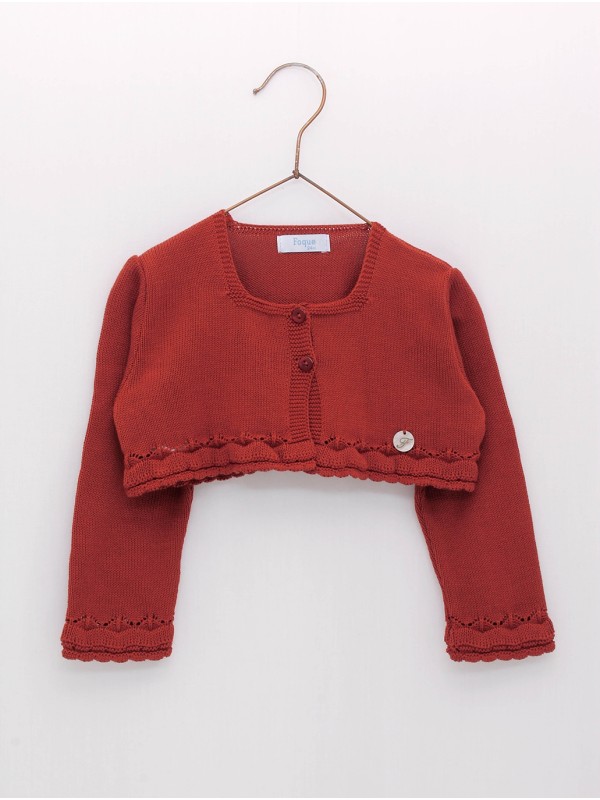 Chaqueta escote semicuadrado empiece ondas