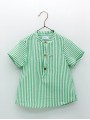 Camisa sersucker rayas con cuello panadero