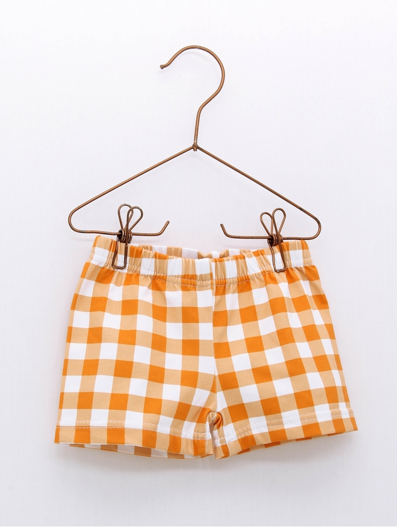 Culetín baño bebé niño vichy y vivos a contraste