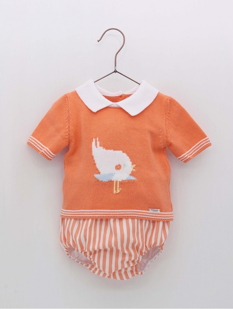 Conjunto jubón pajarito e cuequinha