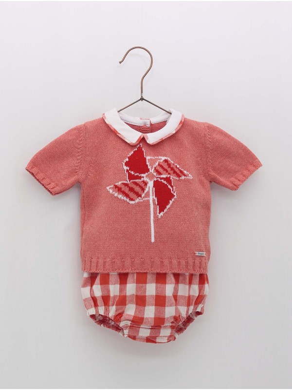 Conjunto niño molinillo de viento