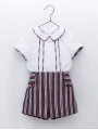 Baby shirt and striped shorts