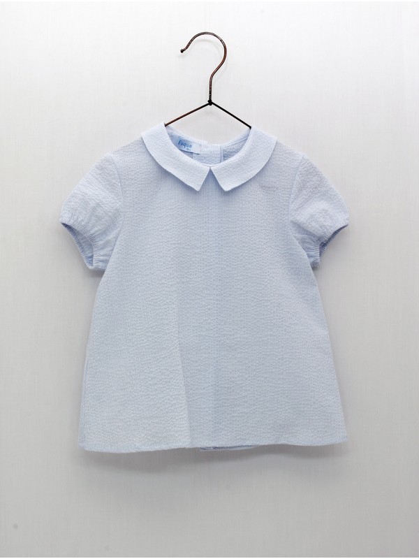 Camisa batista celeste