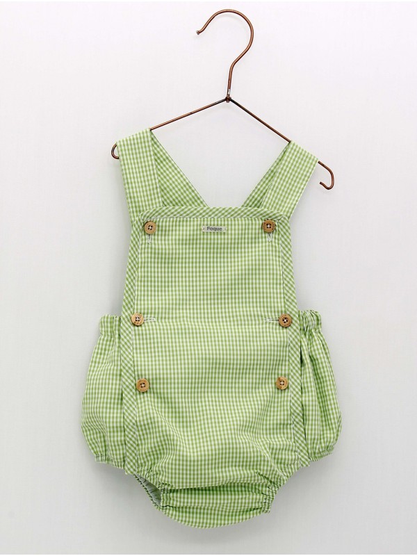 Peto tirantes vichy verde