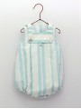 Green striped romper