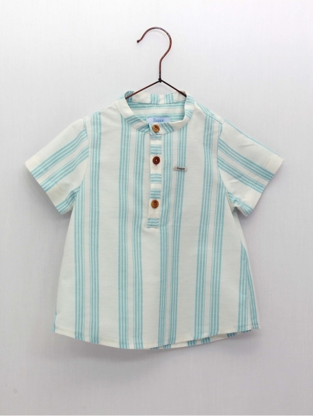 Camisa pescoço mao listras