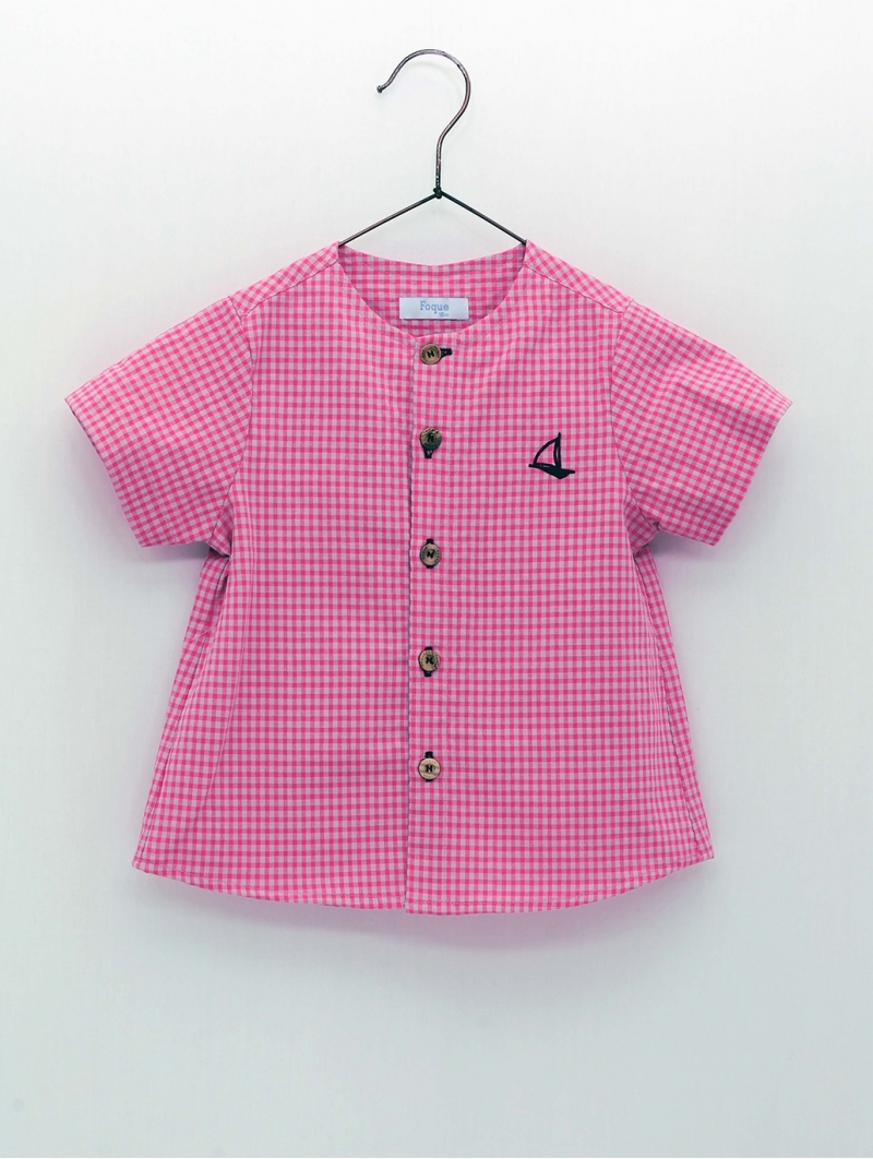 Camisa quadros fucsia