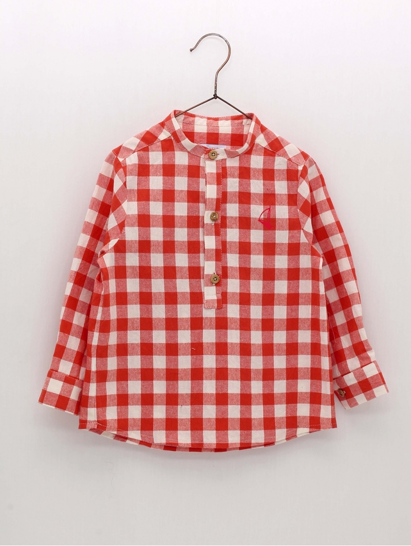 Camisa Vichy manga larga