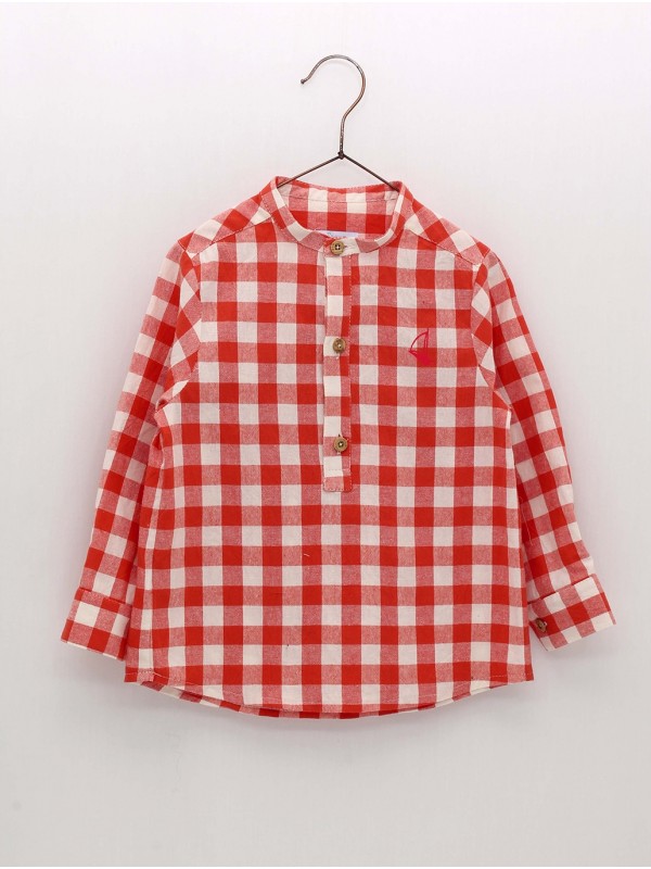 Camisa Vichy manga larga
