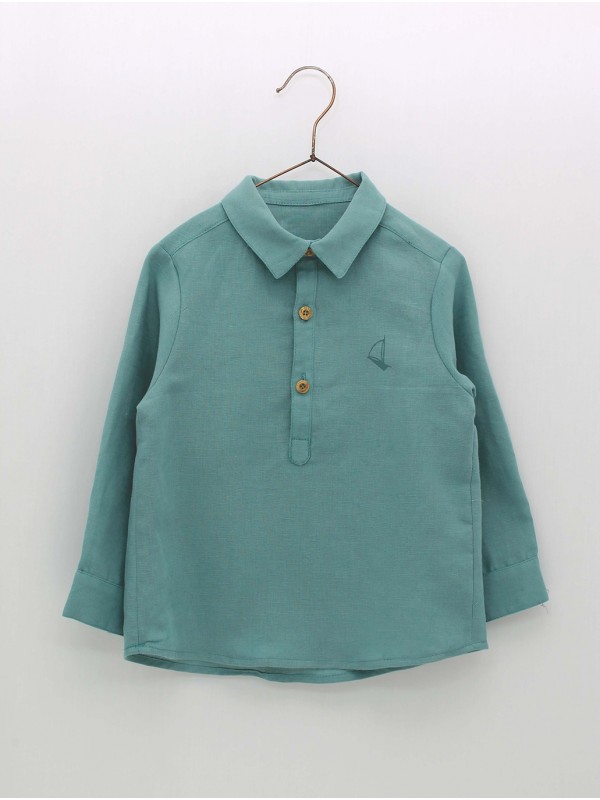 Camisa lino cuello camisero