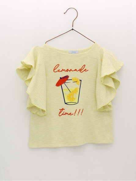 Ruffle sleeve t-shirt