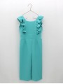 Green open back jumpsuit