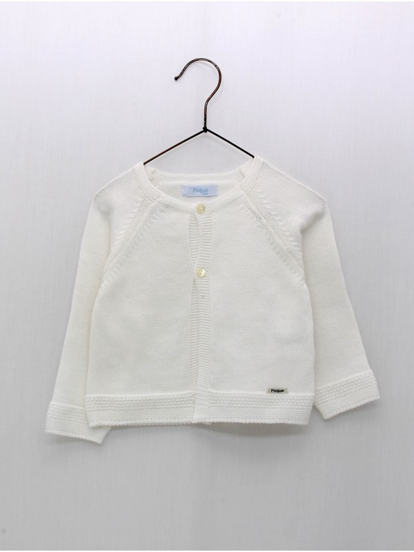 Chaqueta larga punto liso