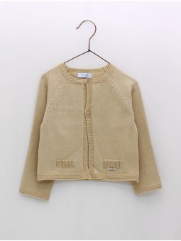 Chaqueta larga bolsillos simulados