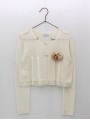 Chaqueta longa con entredós valencienne