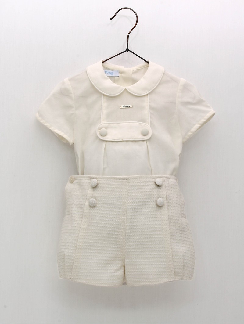 Batiste blouse and shorts set
