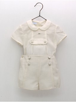 Batiste blouse and shorts set