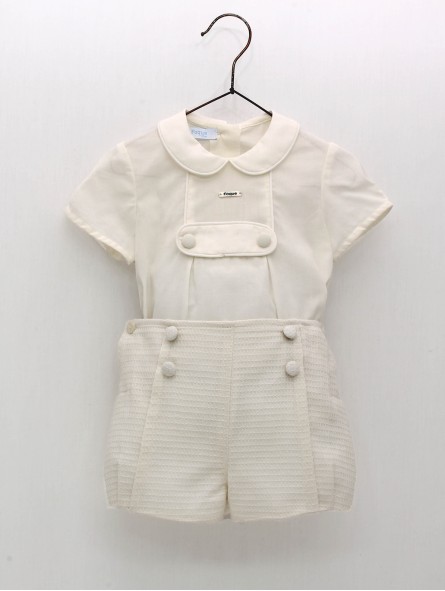 Batiste blouse and shorts set