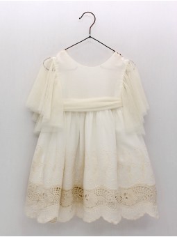 Betania Embroidered Fretwork Dress