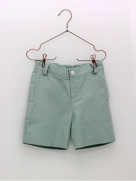 Pantalón Curto Algodón e Liño