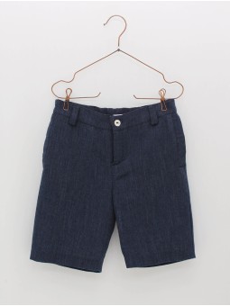 Pantalón curto azul mariño