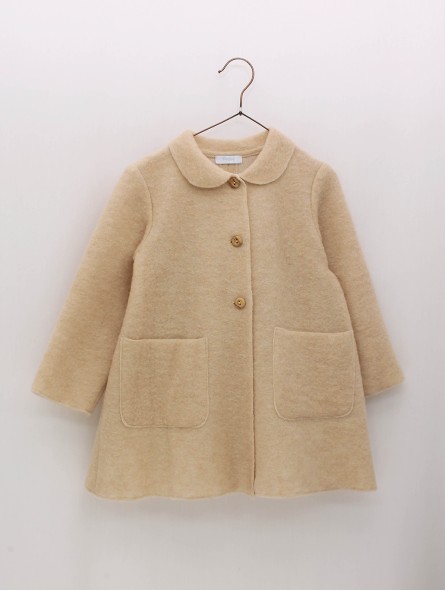 Boiled wool coat