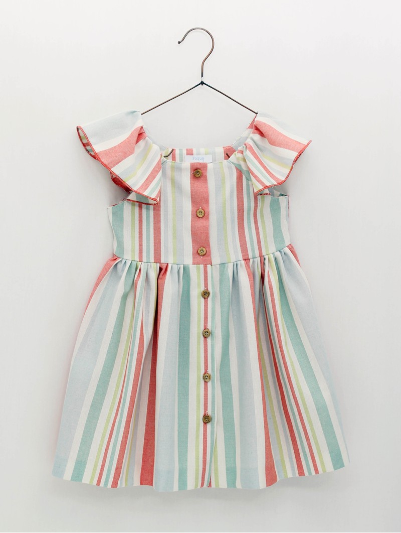 Vestido camisero rayas