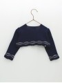 Navy style girl knitted cardigan