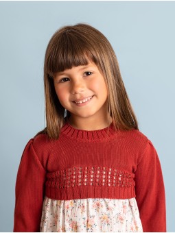 Short girl knitted jumper