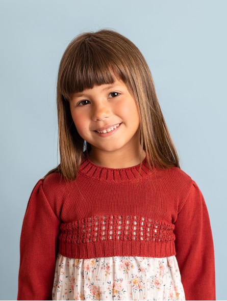 Short girl knitted jumper