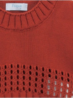 Jersey de punto corto con manga farol
