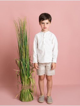 Pantalón corto ceremonia lino