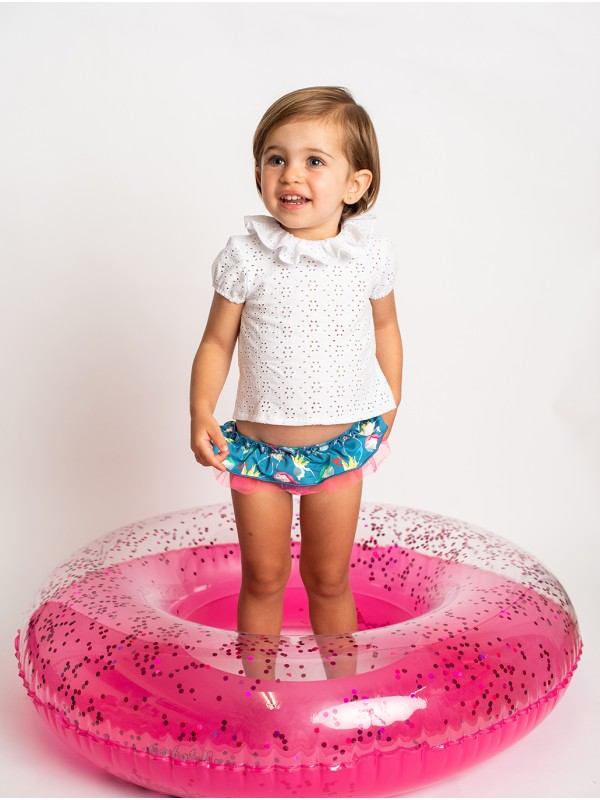 Cuequinha estampado papagaios