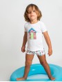 Culetín lycra con estampado casetas con cinturilla en cuadros vichy