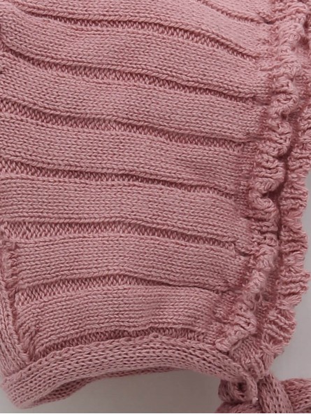 ribbed knit bonnet