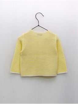 Chaqueta larga listada