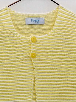 Chaqueta larga listada