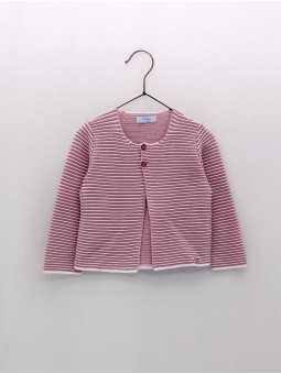 Chaqueta larga listada
