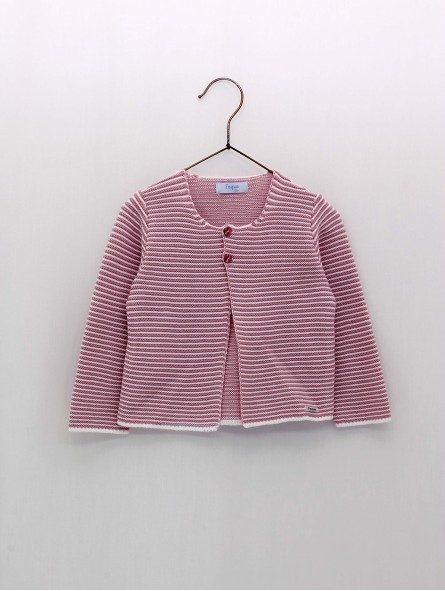 Chaqueta larga listada