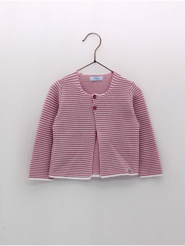 Chaqueta larga listada