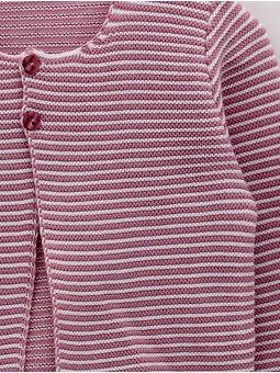 Chaqueta larga listada