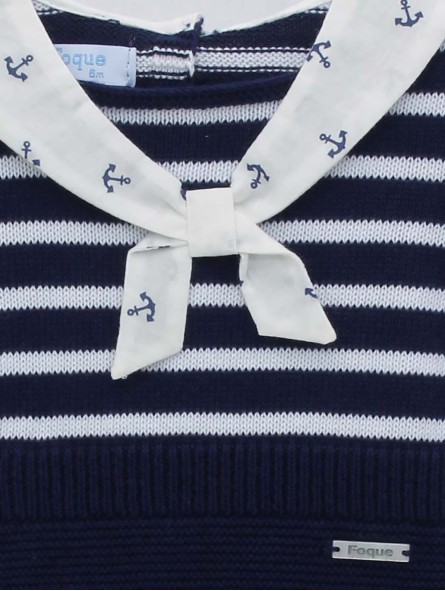 Sailor knit romper