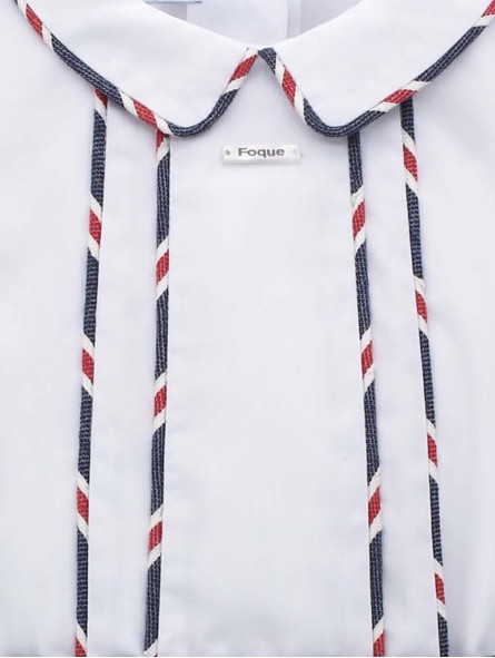 Camisa bebé e calça curta listras