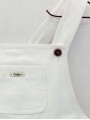 Peto blanco de loneta con tirantes