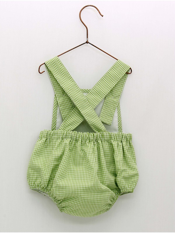 Peto tirantes vichy verde