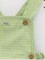 Green vichy dungarees