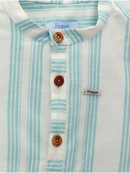 Camisa pescoço mao listras
