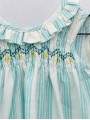 Vestido rayas con nido de abeja