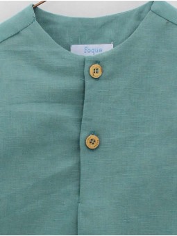 Green linen shirt